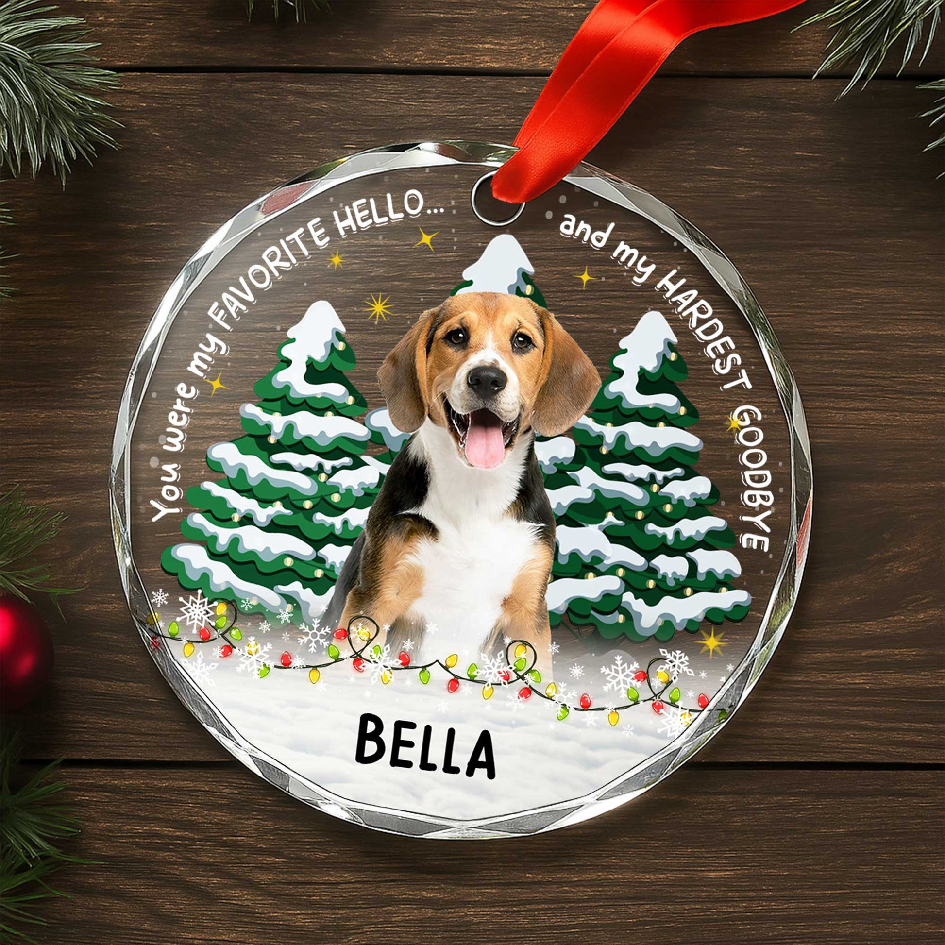 You Were My Favorite Hello and My Hardest Goodbye, Dog, Christmas Trees