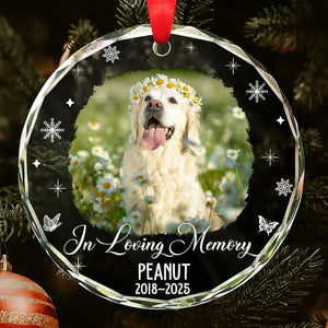 In Loving Memory Dog With Flowers