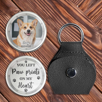 You Left Paw Prints On My Heart Keychain