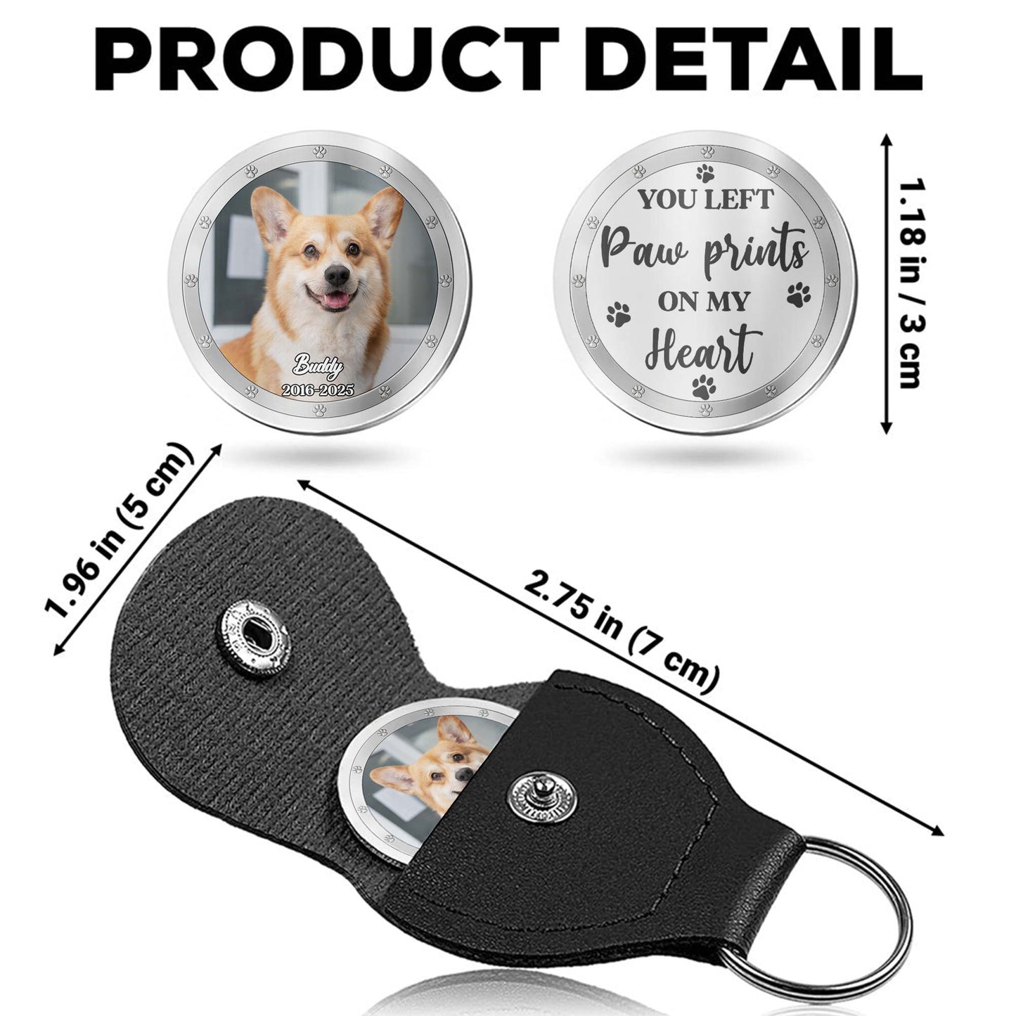 You Left Paw Prints On My Heart Keychain