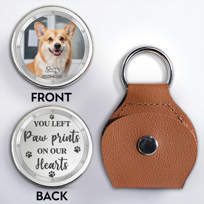 You Left Paw Prints On My Heart Keychain