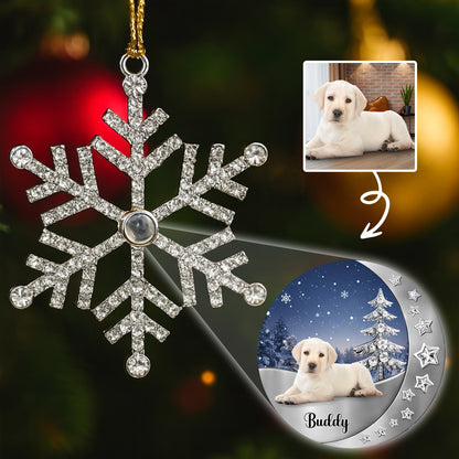 Special Moments With Puppy And Winter Scene Ornament