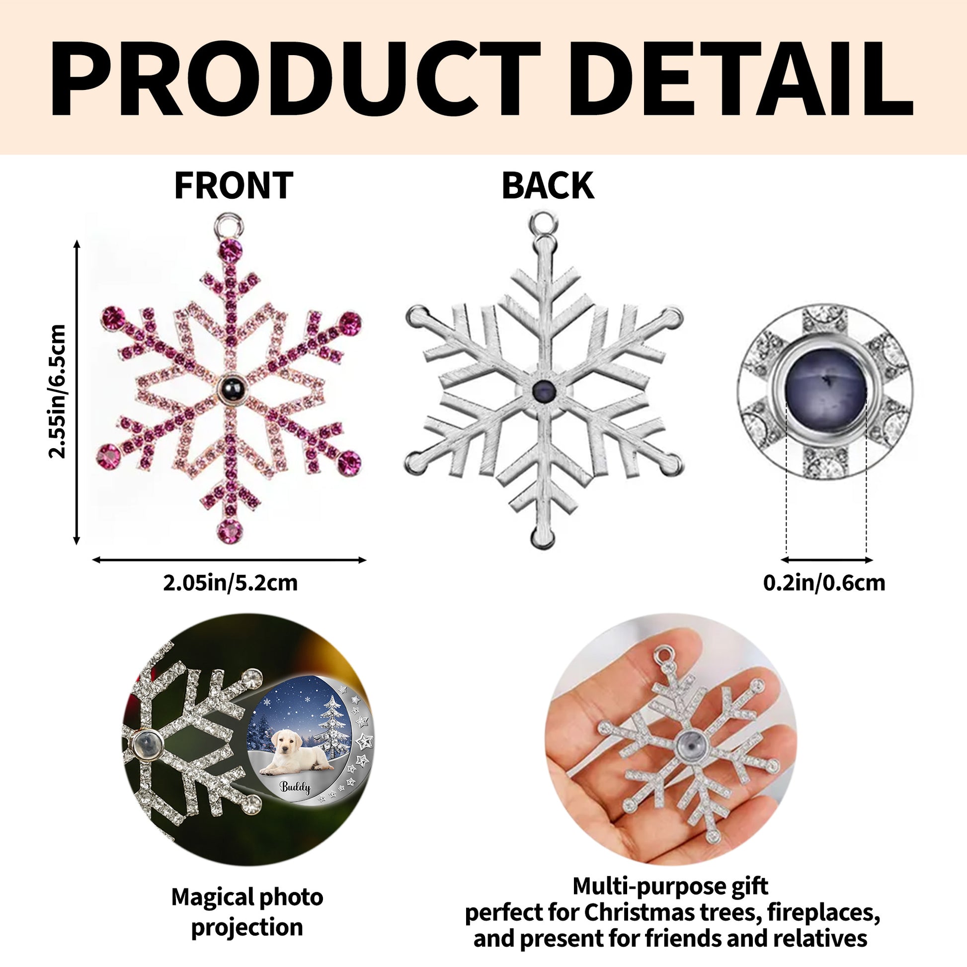 Special Moments With Puppy And Winter Scene Ornament