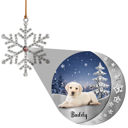 Special Moments With Puppy And Winter Scene Ornament