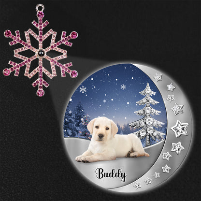 Special Moments With Puppy And Winter Scene Ornament