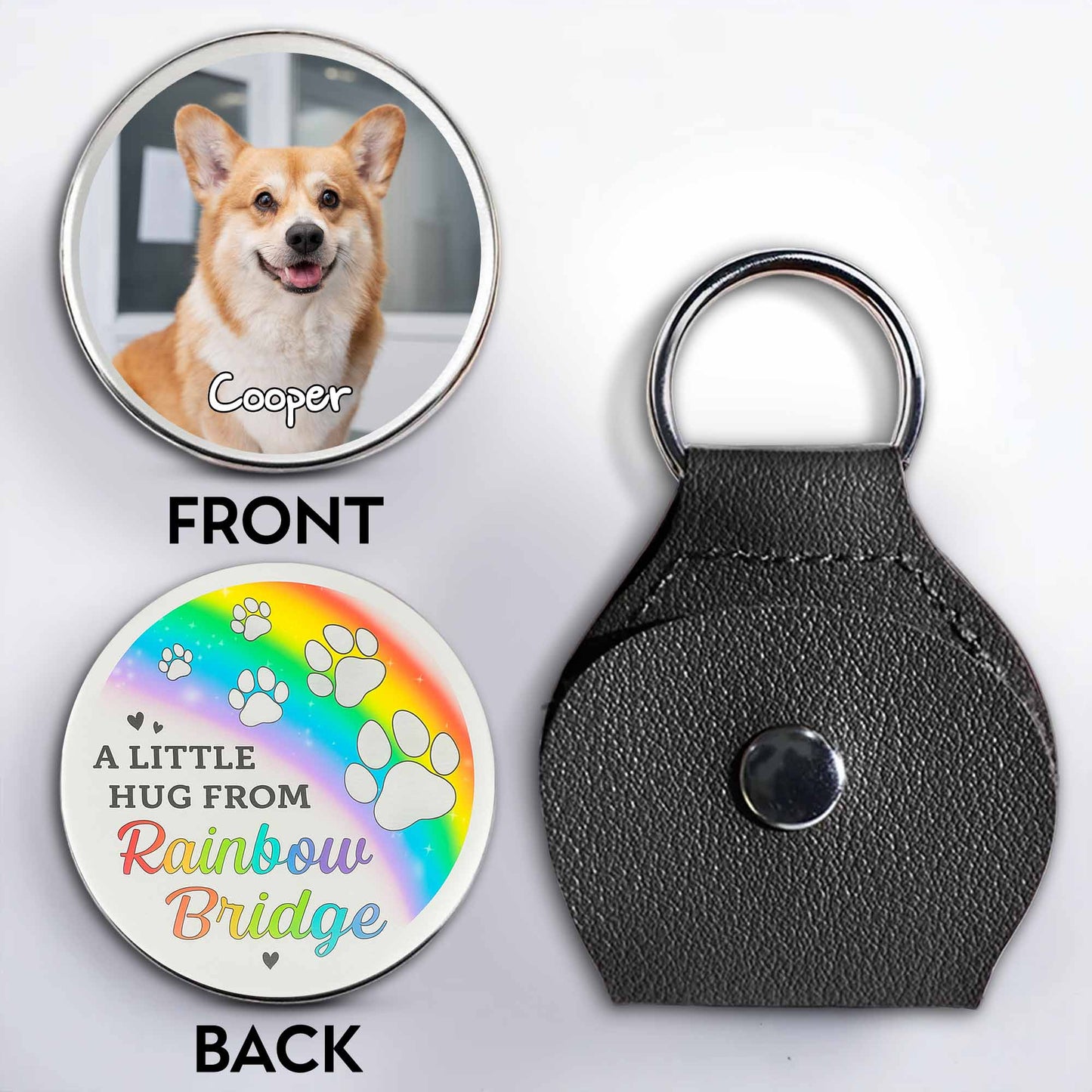 A Little Hug From Rainbow Bridge, Paw Prints And Rainbow