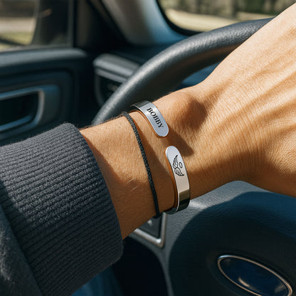 Favorite Hello Hardest Goodbye Paw Cuff Bracelet