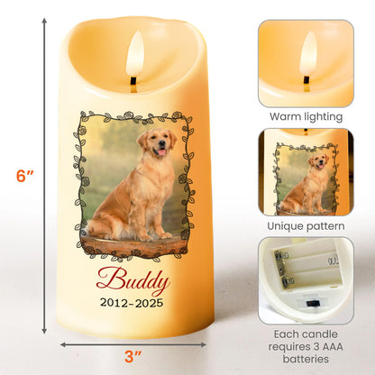 How Lucky I Am, Dog And Paws Memorial Candle
