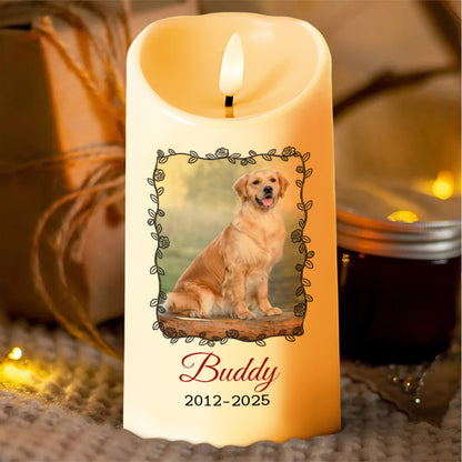 How Lucky I Am, Dog And Paws Memorial Candle