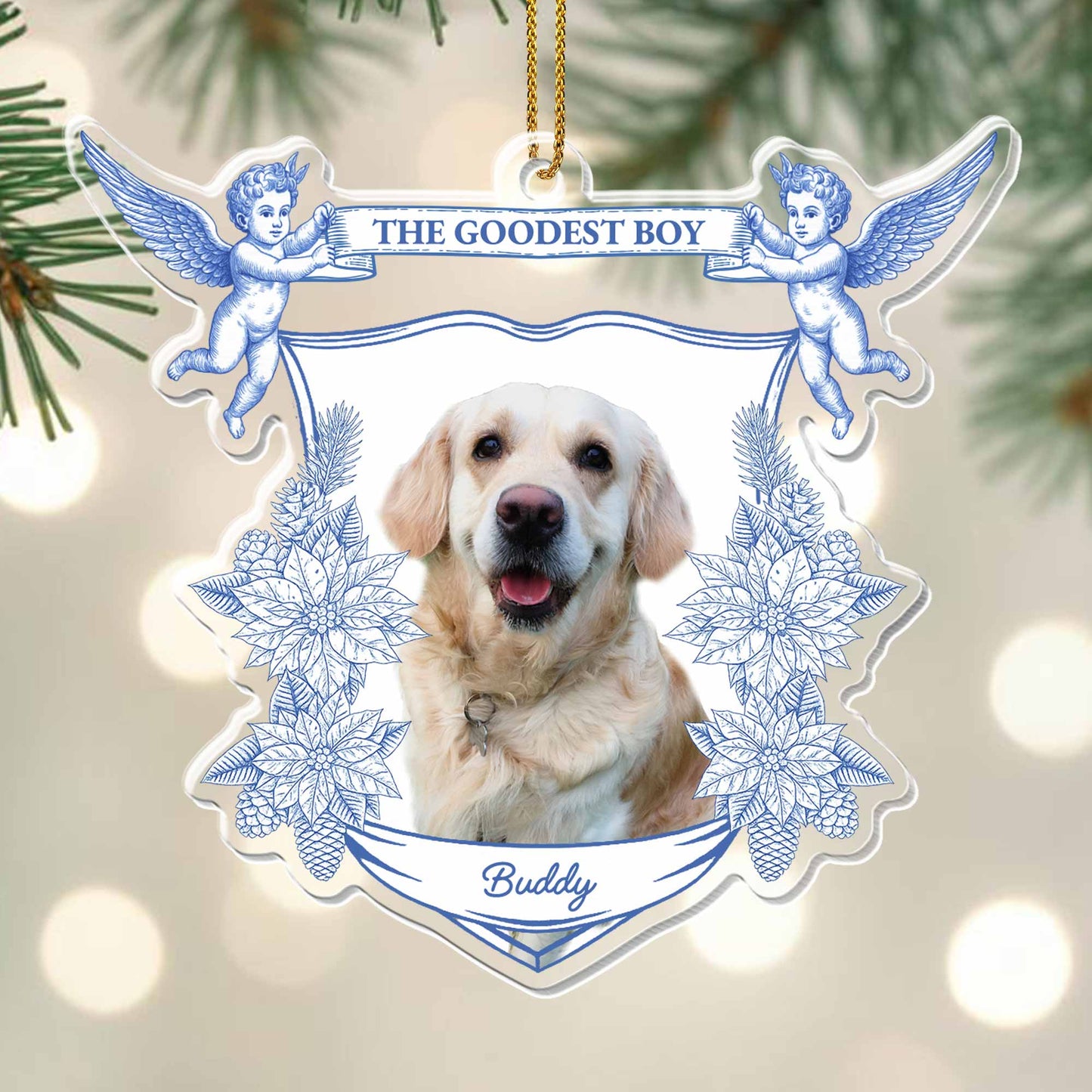 The Goodest Boy With Angels And Leaves