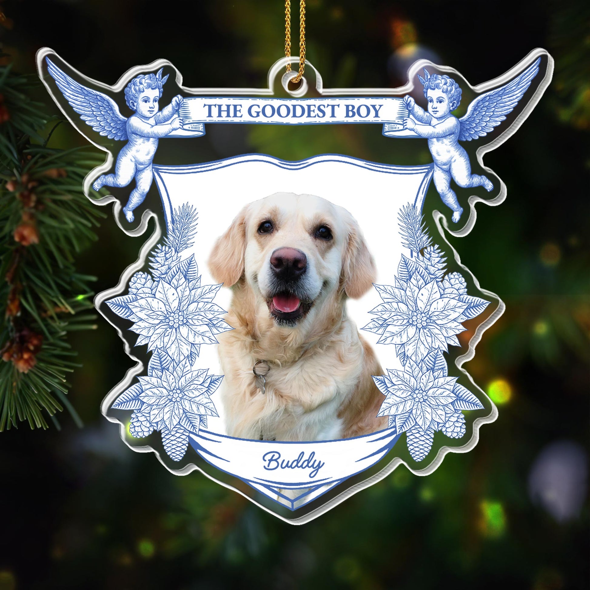 The Goodest Boy With Angels And Leaves