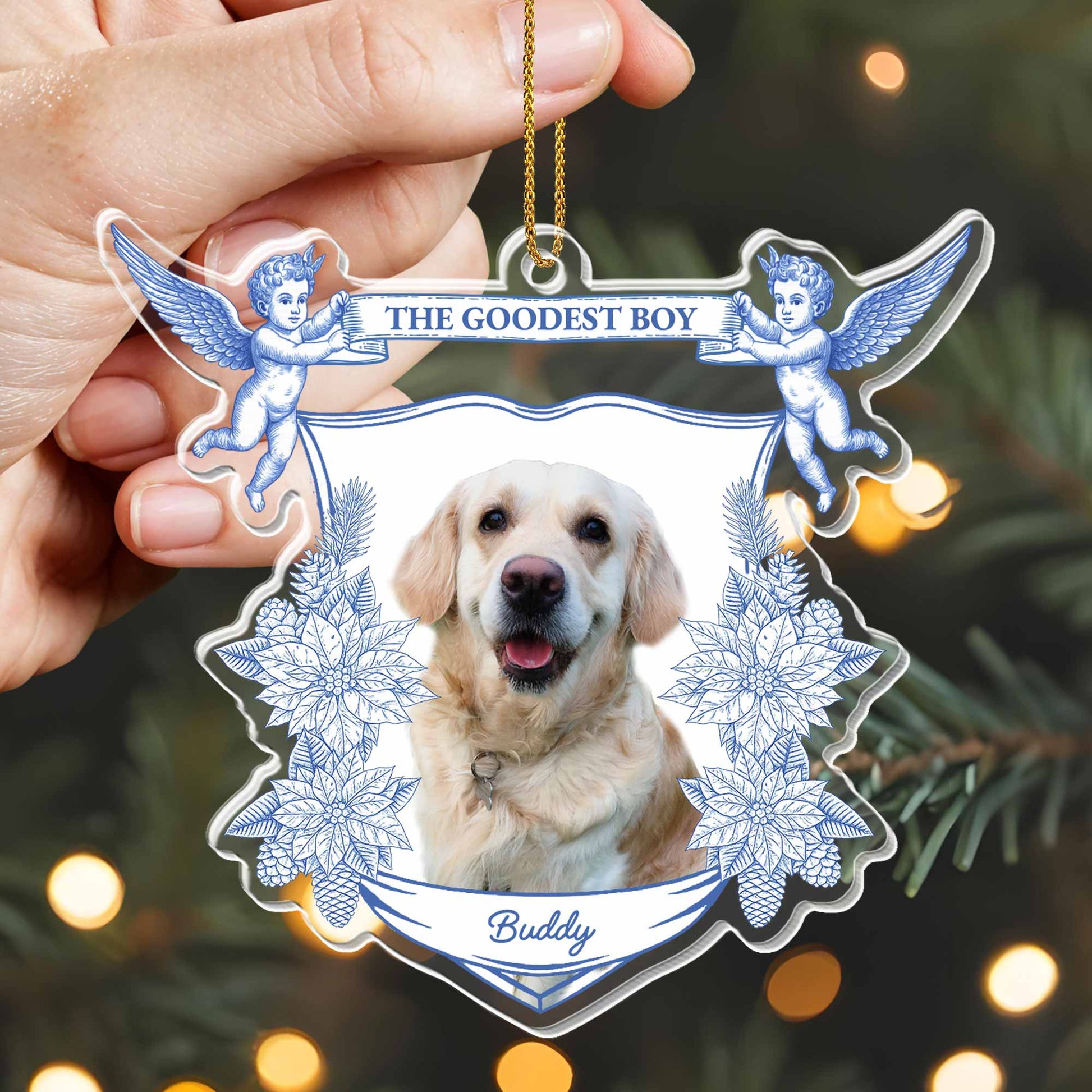The Goodest Boy With Angels And Leaves