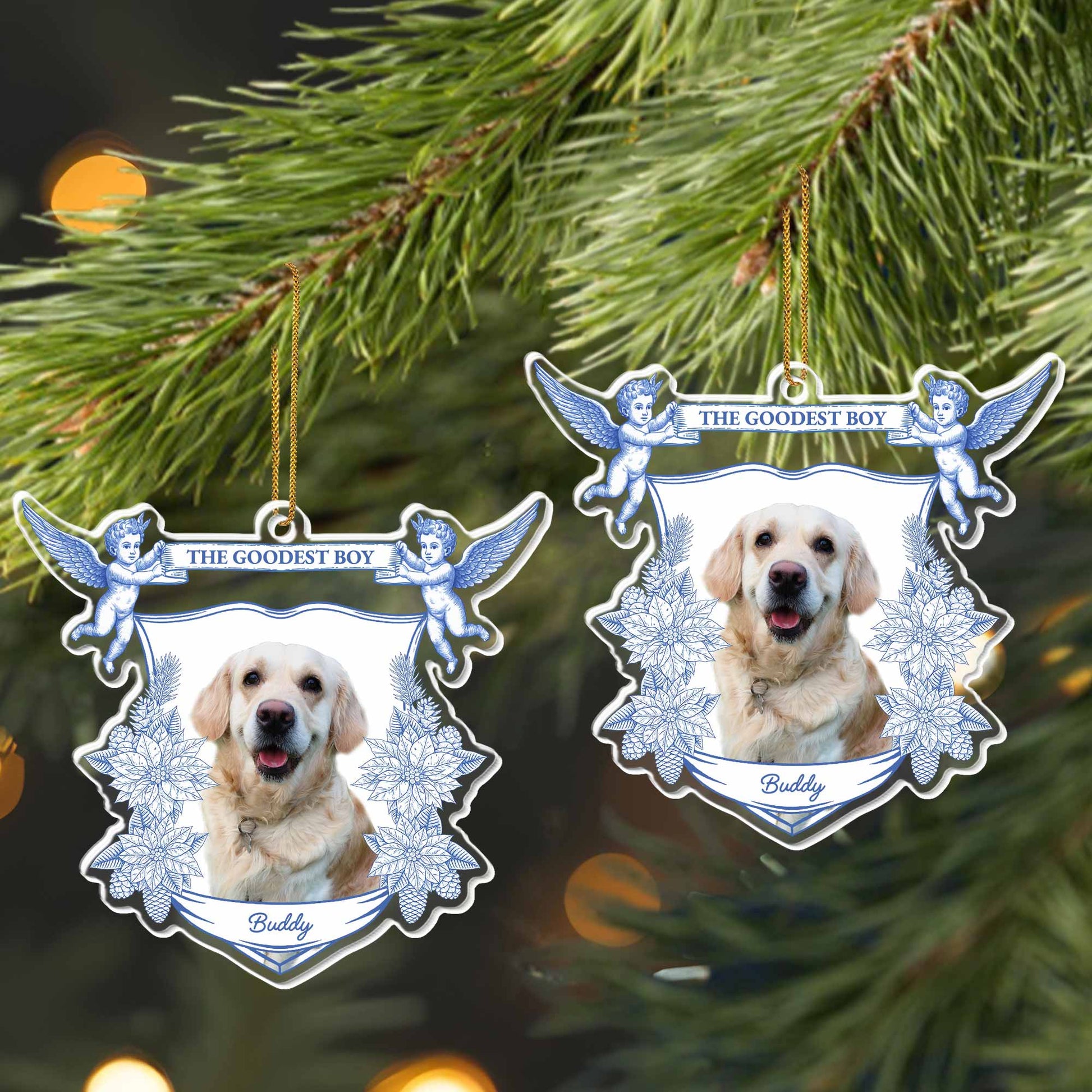 The Goodest Boy With Angels And Leaves