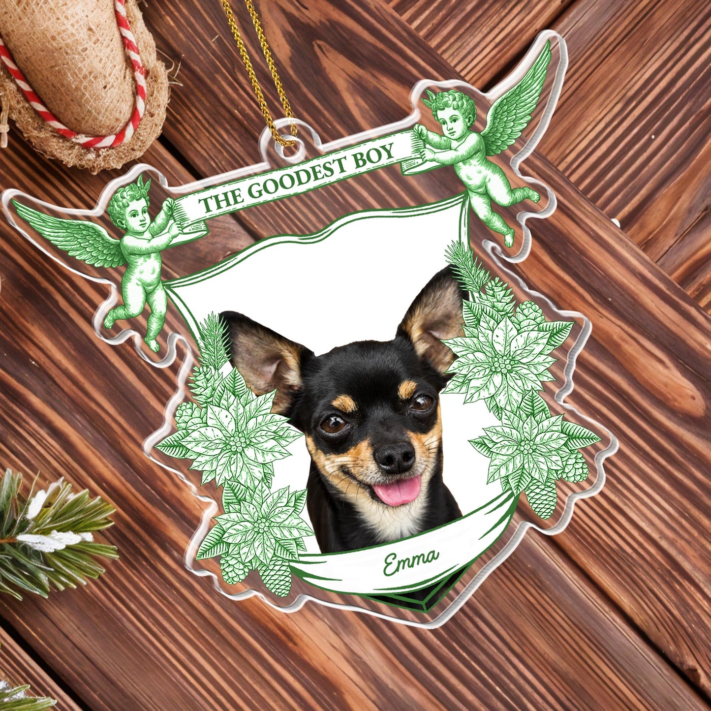 The Goodest Boy With Angels And Leaves