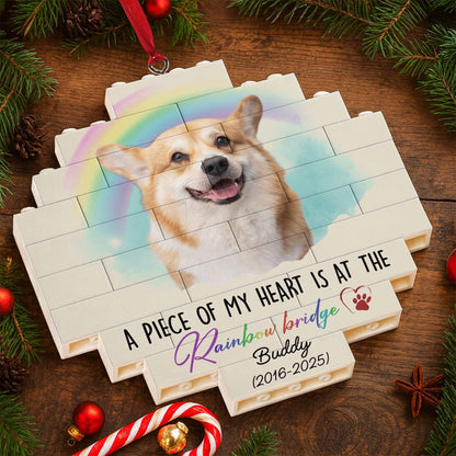 A Piece Of My Heart Is At The Rainbow Bridge, Dog And Rainbow