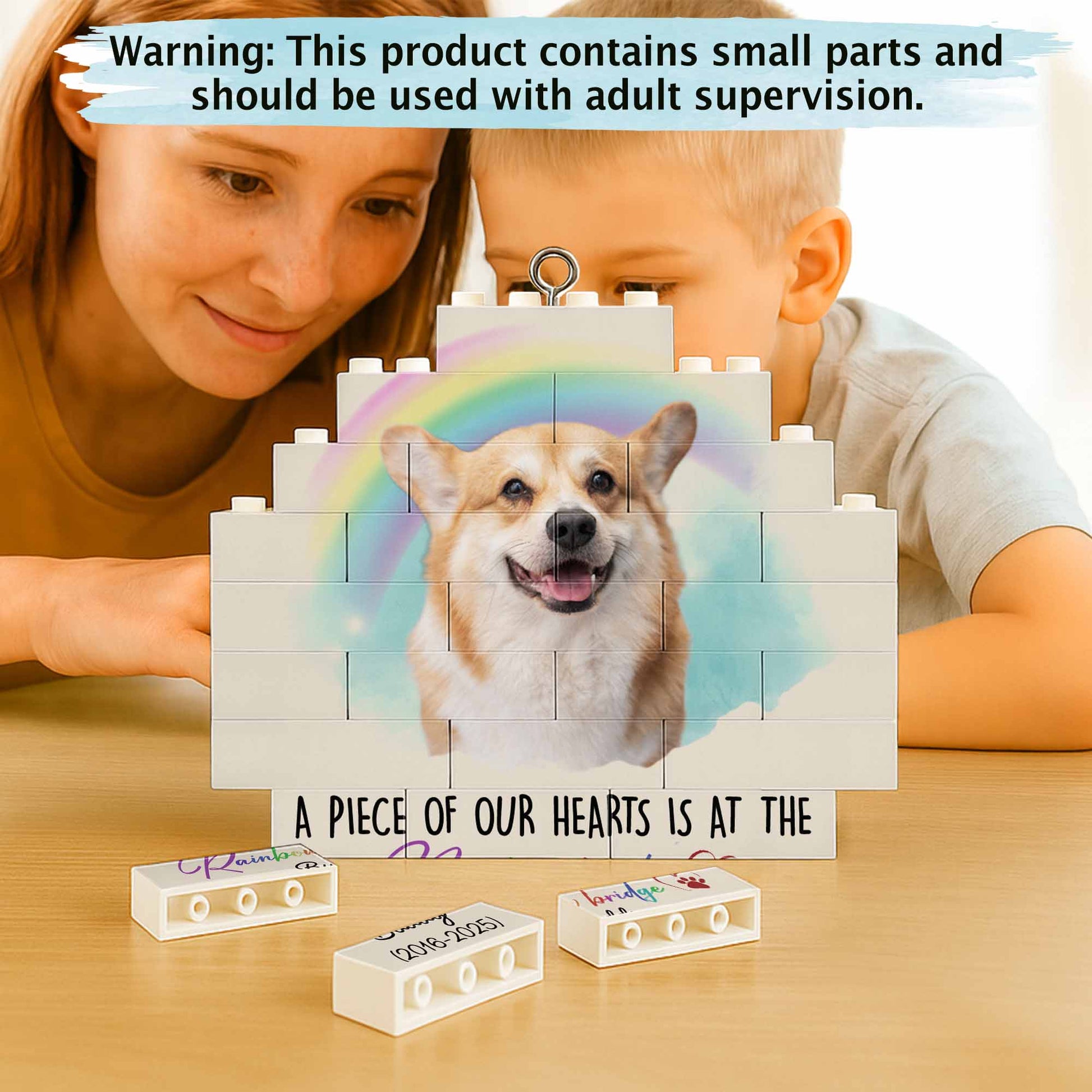 A Piece Of My Heart Is At The Rainbow Bridge, Dog And Rainbow