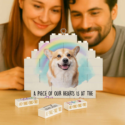 A Piece Of My Heart Is At The Rainbow Bridge, Dog And Rainbow