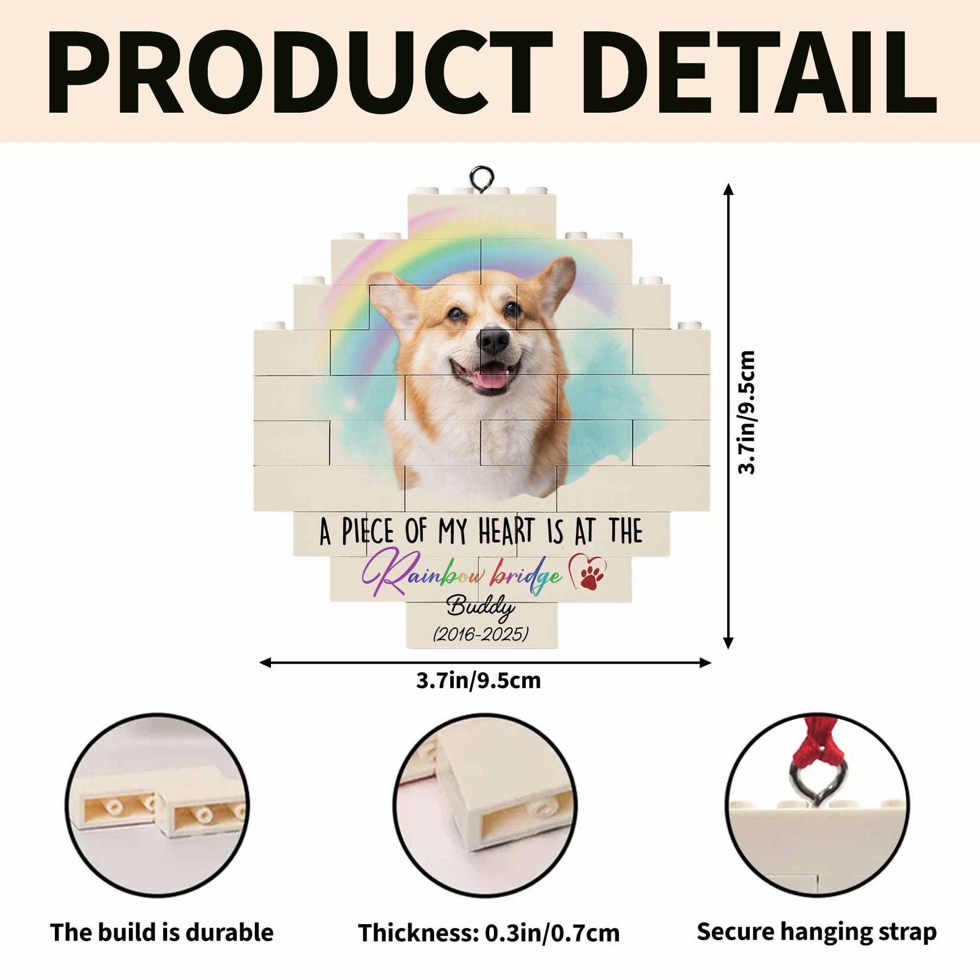 A Piece Of My Heart Is At The Rainbow Bridge, Dog And Rainbow