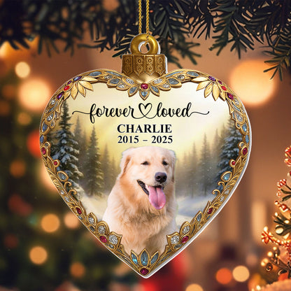 Forever Loved, Heart With Decorative Dog Portrait