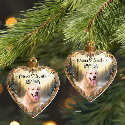 Forever Loved, Heart With Decorative Dog Portrait