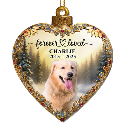 Forever Loved, Heart With Decorative Dog Portrait