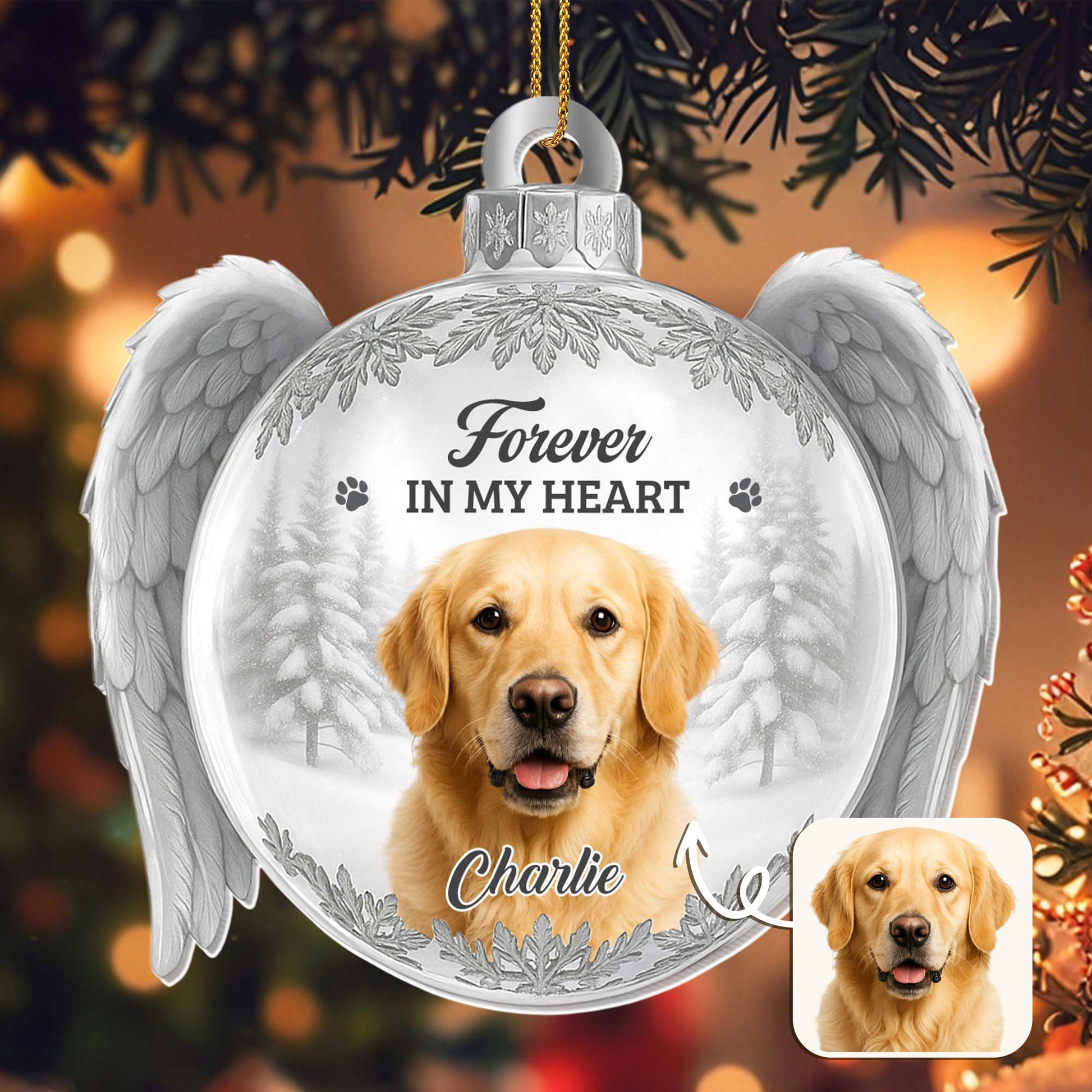 Forever In My Heart With Angel Wings And Dog