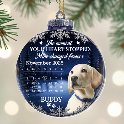 The Moment Your Heart Stopped, Heart and Winter Scene Ornament - Personalized Custom Acrylic Ornament, Christmas Gift - PME145_ACO
