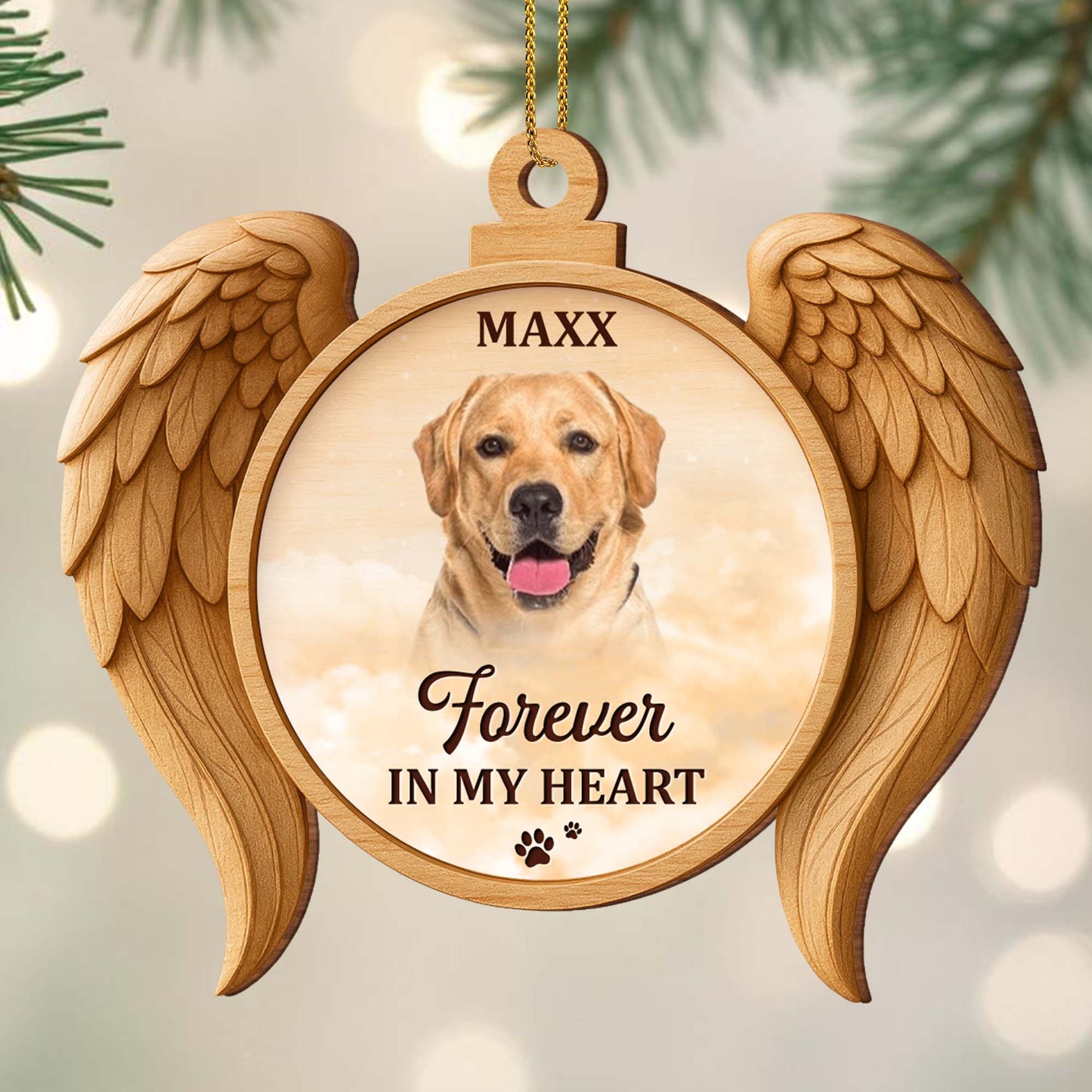 Forever In My Heart, Dog Angel Wings Ornament