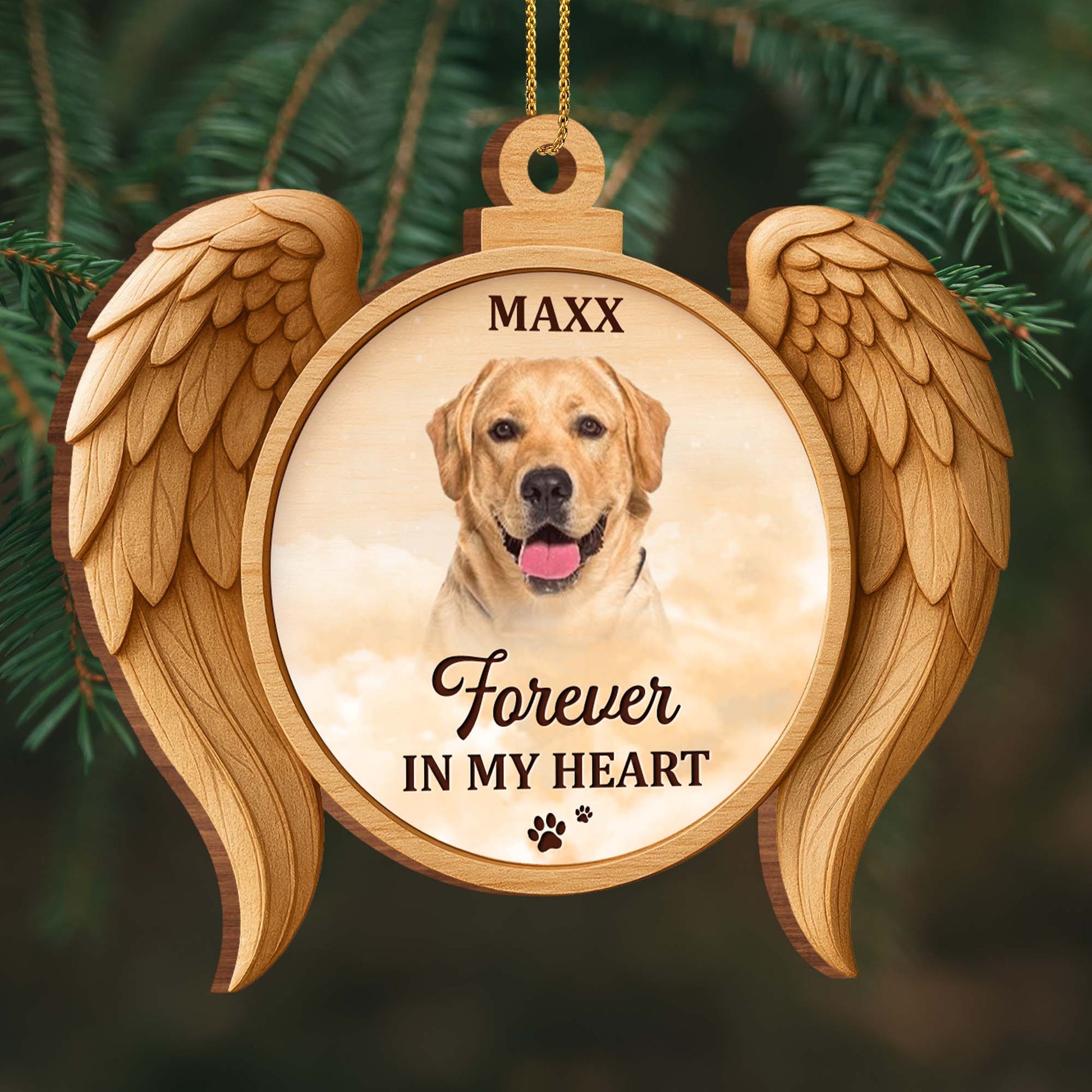 Forever In My Heart, Dog Angel Wings Ornament