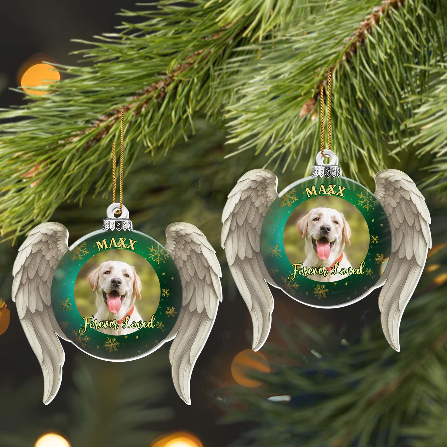 Forever Loved Angel Wings and Dog