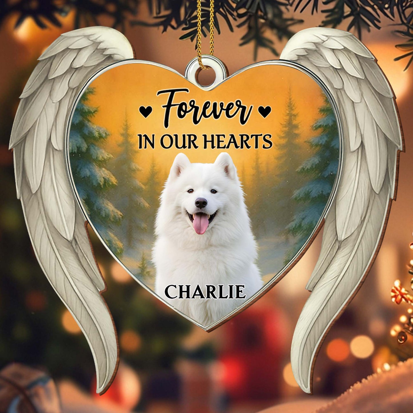 Forever In Our Hearts Angel Wings And Dog