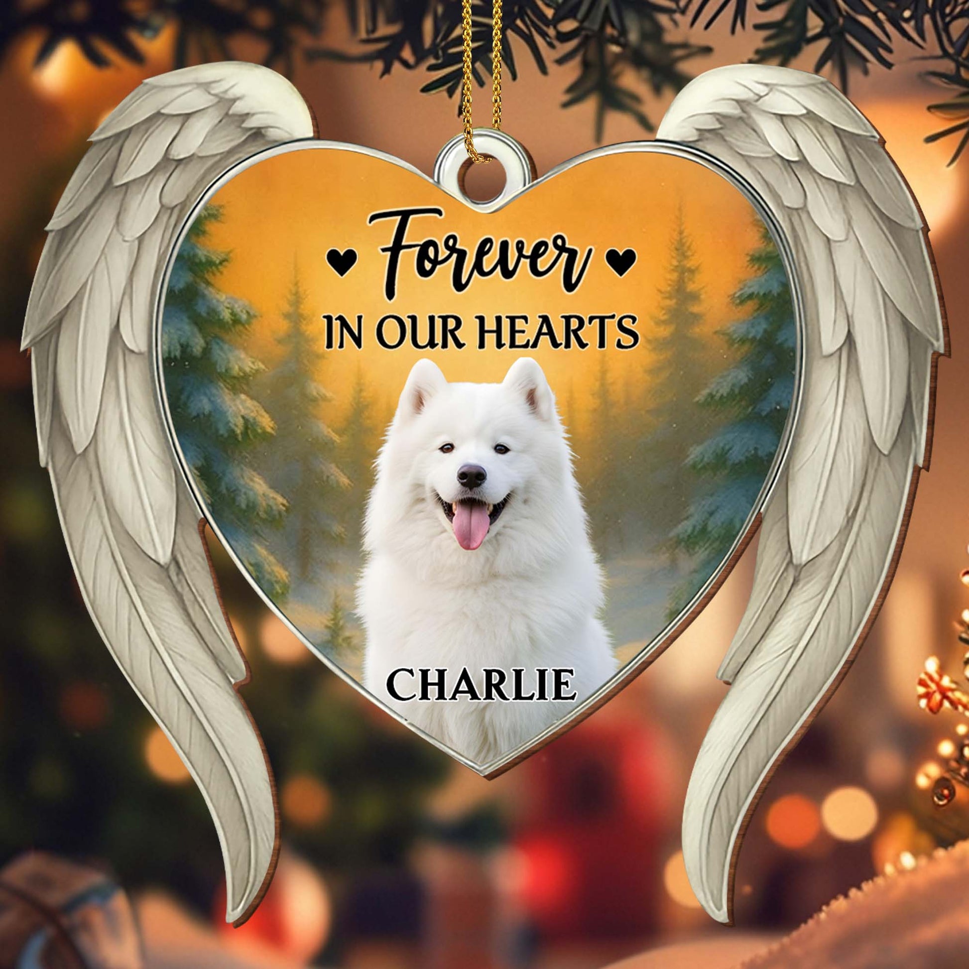 Forever In Our Hearts Angel Wings And Dog