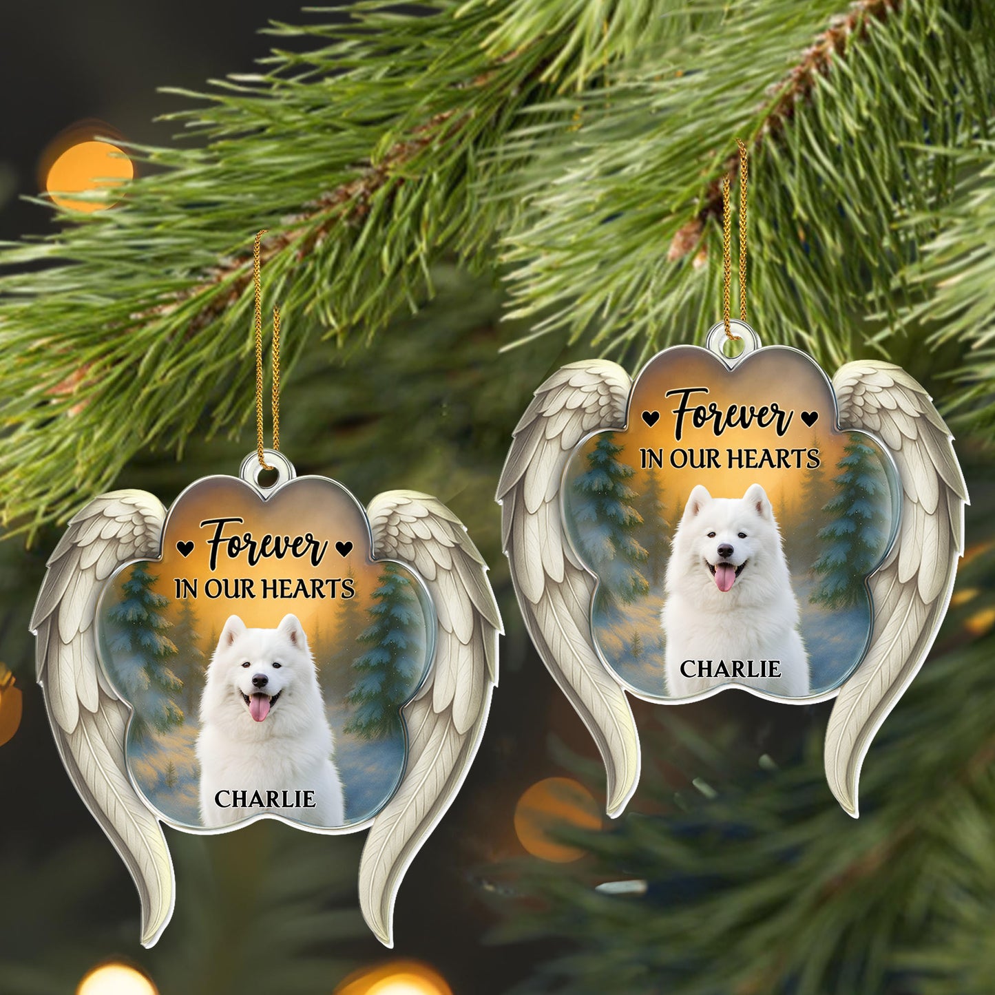 Forever In Our Hearts Angel Wings And Dog