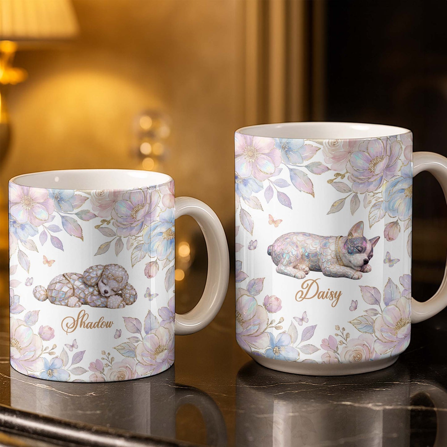 Surround Yourself With Love And Joy Featuring Dog And Flowers