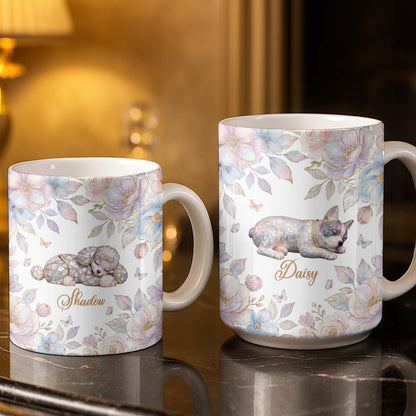 Surround Yourself With Love And Joy Featuring Dog And Flowers