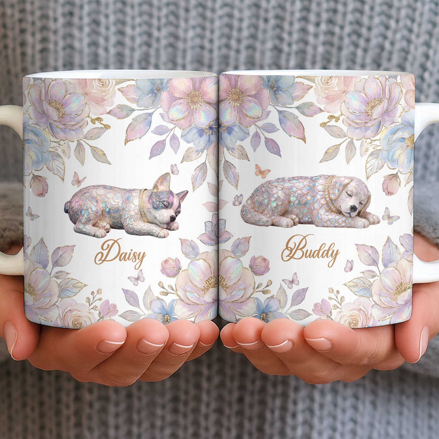 Surround Yourself With Love And Joy Featuring Dog And Flowers