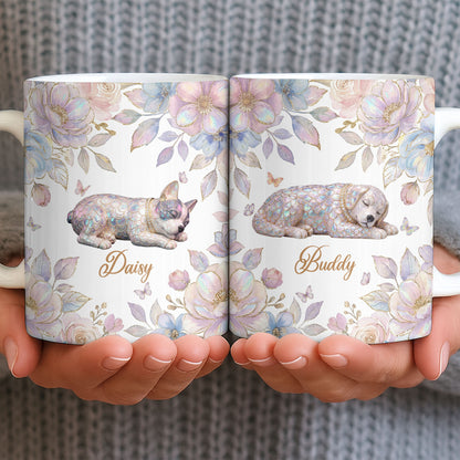 Surround Yourself With Love And Joy Featuring Dog And Flowers