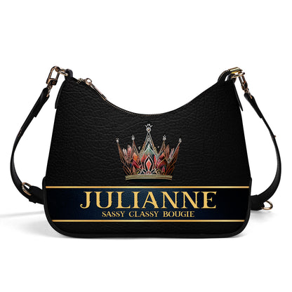 Queen Black - Sac à main bandoulière personnalisé avec chaîne - Q02BCH