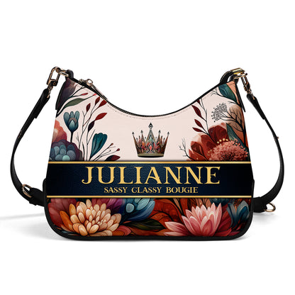 Queen Flowers - Bolso bandolera personalizado con cadena - Q02FCH