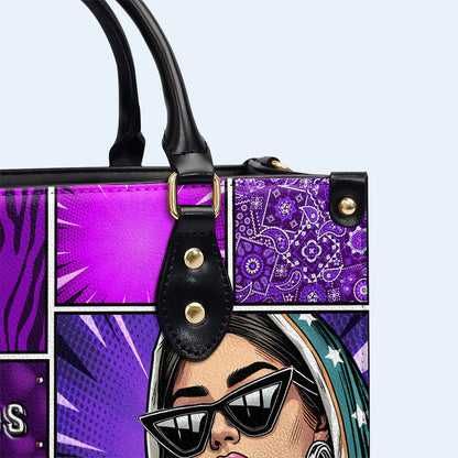 Sac à main en cuir personnalisé « Hila De Dios » - QCUS014_HB