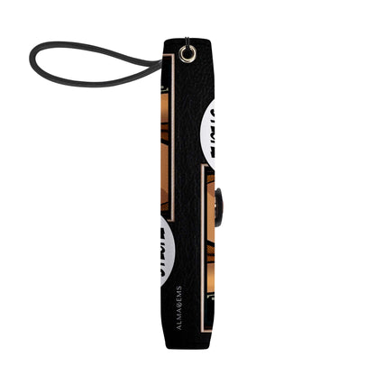 Personalice con arte y texto personalizados - Billetera de cuero personalizada para teléfono - QCUSTOM01PW