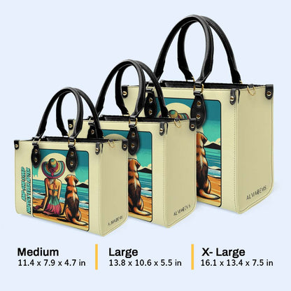 Motif et texte personnalisés pour animaux de compagnie - Votre sac à main en cuir signature - QCUSTOM02