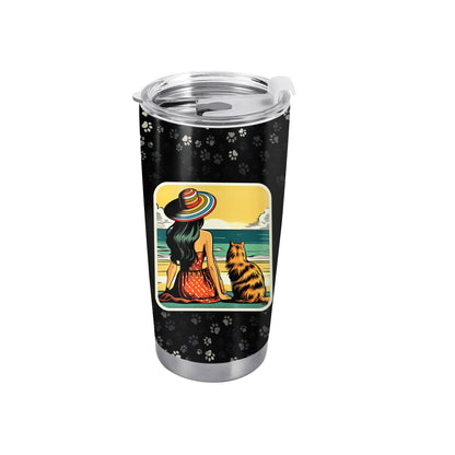 Arte cómico personalizado con tu mascota - Vaso de acero inoxidable personalizado de 20 oz y 30 oz - QCUSTOM03TB