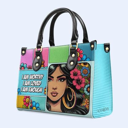 Personalice con arte y texto personalizados: su bolso de cuero exclusivo - QCUSTOM08 