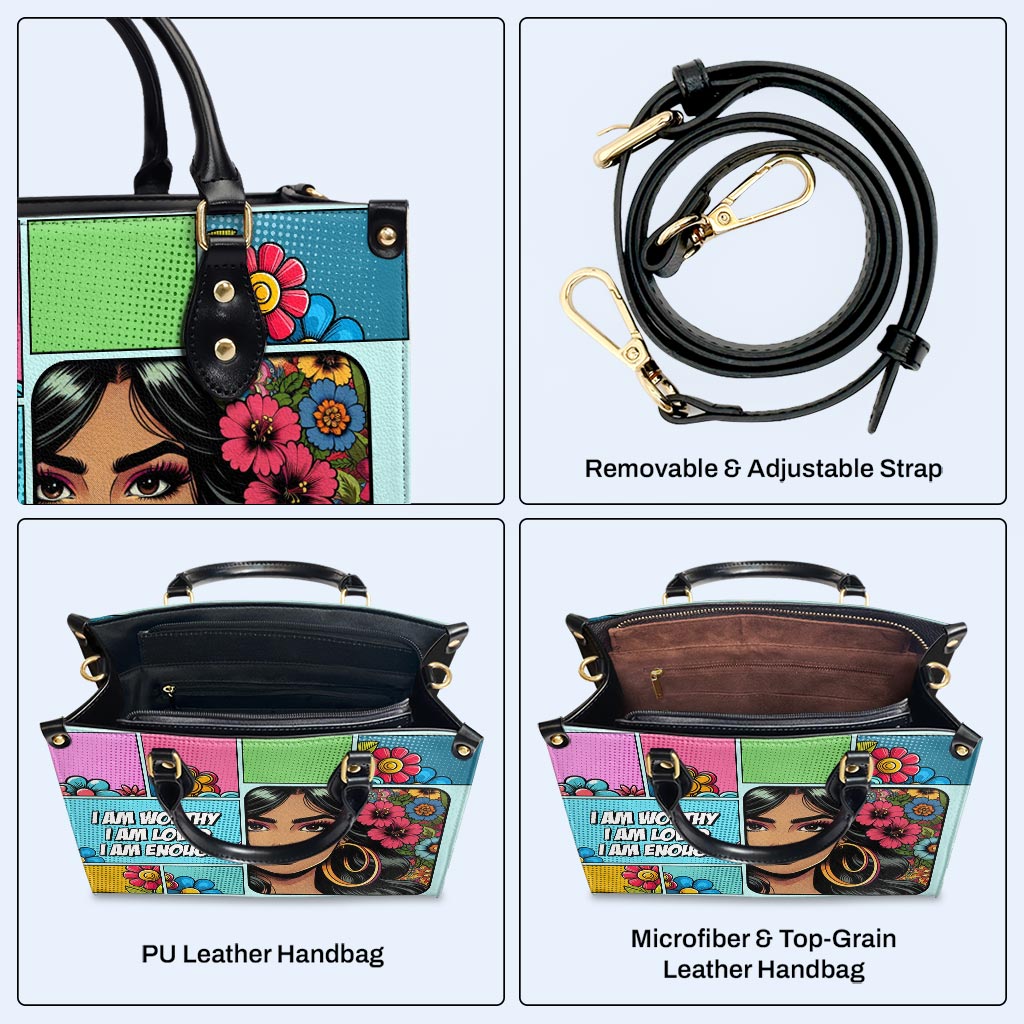 Personalice con arte y texto personalizados: su bolso de cuero exclusivo - QCUSTOM08 