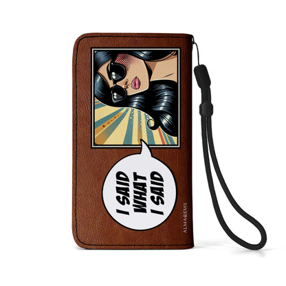 Portefeuille en cuir personnalisé pour téléphone - QCUSTOM10PW