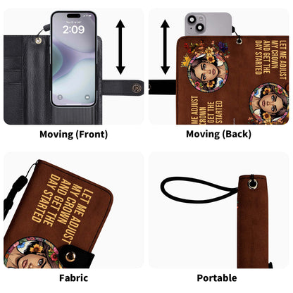 Portefeuille en cuir personnalisé pour téléphone - QCUSTOM13PW