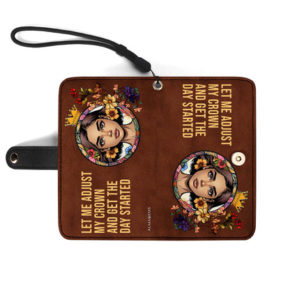 Portefeuille en cuir personnalisé pour téléphone - QCUSTOM13PW