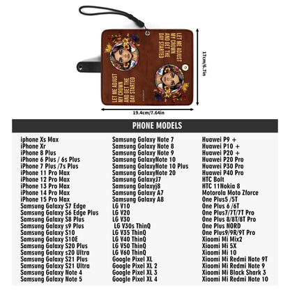 Portefeuille en cuir personnalisé pour téléphone - QCUSTOM13PW