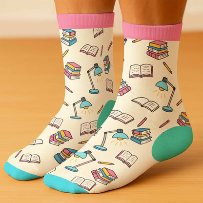 Just A Girl Who Loves Books, Fun Reading Socks